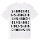 White t-shirt med Sandeholm ordlek t-shirt