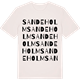 Vintage White t-shirt med Sandeholm ordlek t-shirt