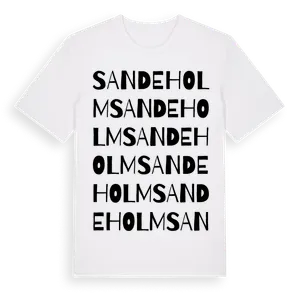 Sandeholm ordlek t-shirt – ekologisk bomull t-shirt från Pinshirt