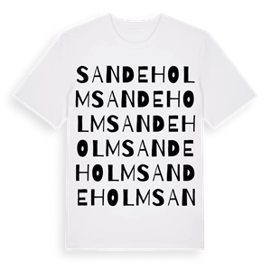 Sandeholm ordlek t-shirt – ekologisk bomull t-shirt från Pinshirt
