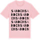 Pink Cotton t-shirt med Sanden ordlek t-shirt