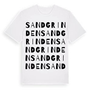 Sandgrinden ordlek t-shirt – ekologisk bomull t-shirt från Pinshirt