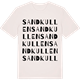Vintage White t-shirt med Sandkullen ordlek t-shirt