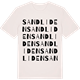 Vintage White t-shirt med Sandliden ordlek t-shirt