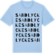 Blue Soul t-shirt med Sandlycke ordlek t-shirt