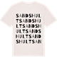 Vintage White t-shirt med Sandshult ordlek t-shirt