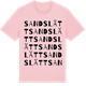 Pink Cotton t-shirt med Sandslätt ordlek t-shirt