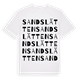 White t-shirt med Sandslätten ordlek t-shirt