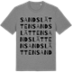 Mid Heather Gray t-shirt med Sandslätten ordlek t-shirt
