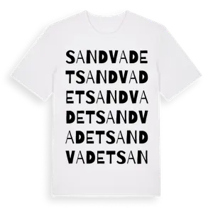 Sandvadet ordlek t-shirt – ekologisk bomull t-shirt från Pinshirt