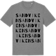 Mid Heather Gray t-shirt med Sandviken ordlek t-shirt