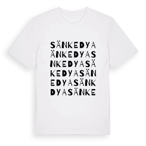 Sänkedya ordlek t-shirt – ekologisk bomull t-shirt från Pinshirt