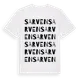 White t-shirt med Sarven ordlek t-shirt