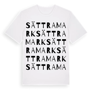 Sättramark ordlek t-shirt – ekologisk bomull t-shirt från Pinshirt