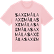Pink Cotton t-shirt med Saxemåla ordlek t-shirt
