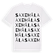 White t-shirt med Saxemåla ordlek t-shirt