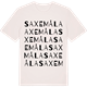 Vintage White t-shirt med Saxemåla ordlek t-shirt