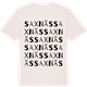 Vintage White t-shirt med Saxnäs ordlek t-shirt