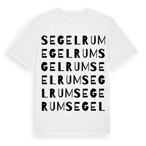 Segelrum ordlek t-shirt – ekologisk bomull t-shirt från Pinshirt