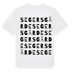 Segersgärde ordlek t-shirt – ekologisk bomull t-shirt från Pinshirt