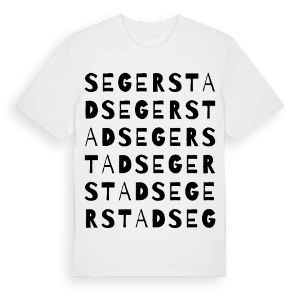 Segerstad ordlek t-shirt – ekologisk bomull t-shirt från Pinshirt