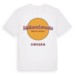 Sidlandsmåla cirkel t-shirt – ekologisk bomull t-shirt från Pinshirt