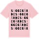 Pink Cotton t-shirt med Siggegärde ordlek t-shirt