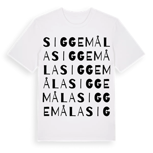 Siggemåla ordlek t-shirt – ekologisk bomull t-shirt från Pinshirt