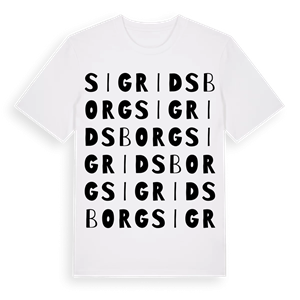Sigridsborg ordlek t-shirt – ekologisk bomull t-shirt från Pinshirt