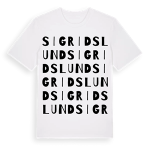 Sigridslund ordlek t-shirt – ekologisk bomull t-shirt från Pinshirt