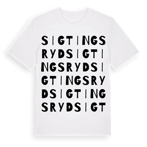 Sigtingsryd ordlek t-shirt – ekologisk bomull t-shirt från Pinshirt
