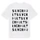 White t-shirt med Silverhult ordlek t-shirt
