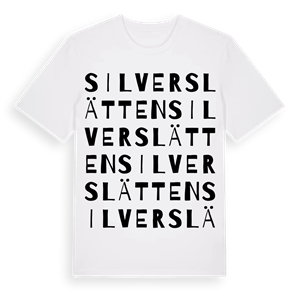 Silverslätten ordlek t-shirt – ekologisk bomull t-shirt från Pinshirt