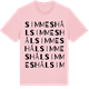 Pink Cotton t-shirt med Simmeshål ordlek t-shirt