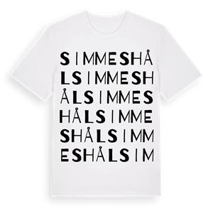 Simmeshål ordlek t-shirt – ekologisk bomull t-shirt från Pinshirt