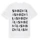 White t-shirt med Simnemåla ordlek t-shirt