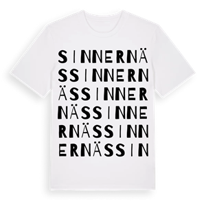 Sinnernäs ordlek t-shirt – ekologisk bomull t-shirt från Pinshirt