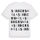 Sinnersmåla ordlek t-shirt
