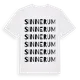 White t-shirt med Sinnerum ordlek t-shirt