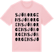 Pink Cotton t-shirt med Sjöborgen ordlek t-shirt