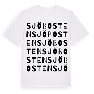 Sjöbosten ordlek t-shirt – ekologisk bomull t-shirt från Pinshirt