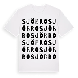 Sjöbro ordlek t-shirt – ekologisk bomull t-shirt från Pinshirt