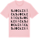 Pink Cotton t-shirt med Sjockebäck ordlek t-shirt