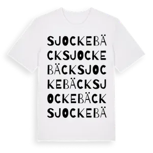 Sjockebäck ordlek t-shirt – ekologisk bomull t-shirt från Pinshirt