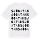 White t-shirt med Sjögatan ordlek t-shirt