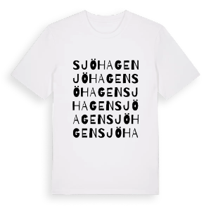 Sjöhagen ordlek t-shirt – ekologisk bomull t-shirt från Pinshirt