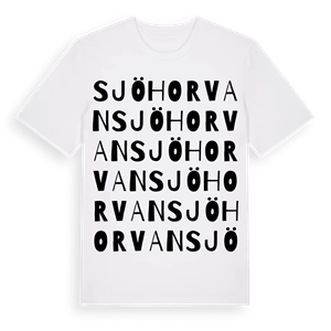 Sjöhorvan ordlek t-shirt – ekologisk bomull t-shirt från Pinshirt