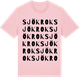 Pink Cotton t-shirt med Sjökrok ordlek t-shirt