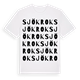 White t-shirt med Sjökrok ordlek t-shirt