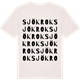 Vintage White t-shirt med Sjökrok ordlek t-shirt